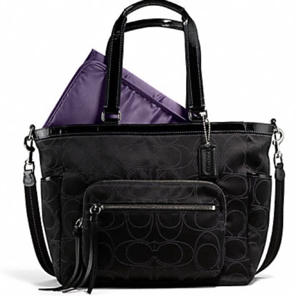 COACH Signature Large Diaper Bag w Original Baby Changing Pad - Picture 1 of 3